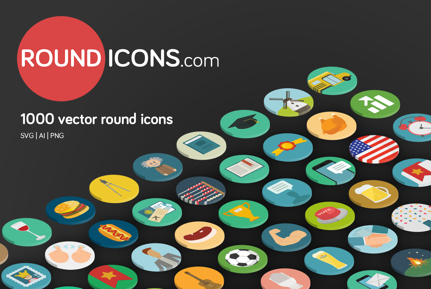 Free Flat Round Icons
