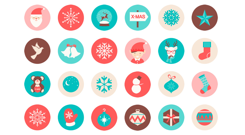 Christmas Circle Icons