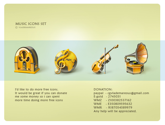 Yellow Music Icons